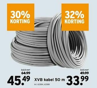 GAMMA Xvb kabel aanbieding