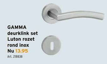 GAMMA Gamma deurklink set luton rozet rond inox aanbieding