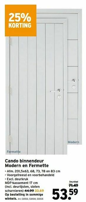 GAMMA Cando binnendeur modern en fermette aanbieding