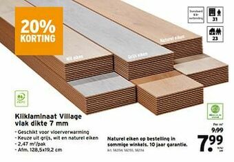 GAMMA Kliklaminaat village vlak aanbieding