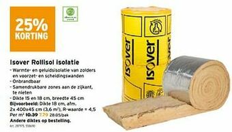 GAMMA Isover rollisol isolatie aanbieding