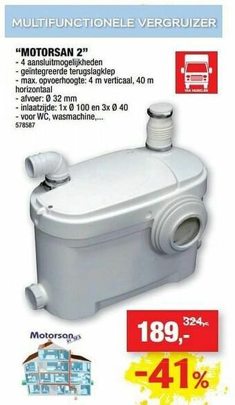Hubo Multifunctionele vergruizer motorsan 2 aanbieding