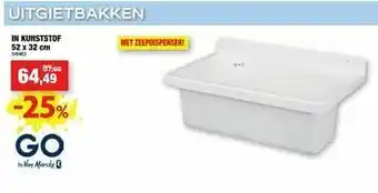 Hubo Uitgietbakken in kunststof aanbieding
