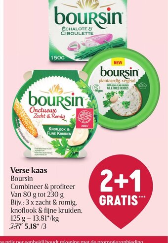 Delhaize Boursin verse kaas aanbieding