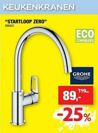 Hubo Keukenkranen startloop zero aanbieding