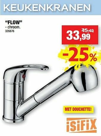Hubo Keukenkranen flow aanbieding