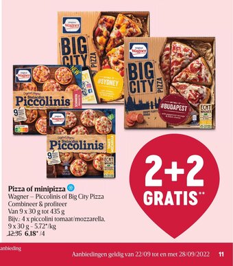 Delhaize Pizza of minipizza aanbieding