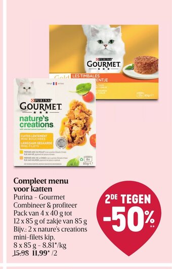 Delhaize Compleet menu voor katten aanbieding