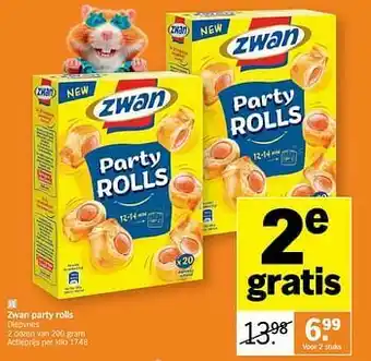 Albert Heijn Zwan party rolls aanbieding