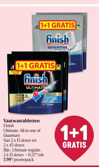 Delhaize Vaatwastabletten aanbieding