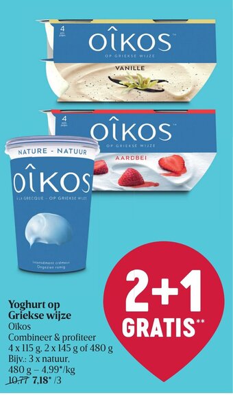 Delhaize Yoghurt op griekse wijze aanbieding