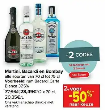 Carrefour Rum bacardi carta blanca aanbieding