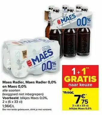 Carrefour Market Blikjes maes 0,0% aanbieding