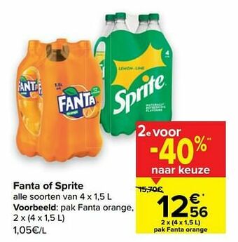 Carrefour Market Fanta orange aanbieding