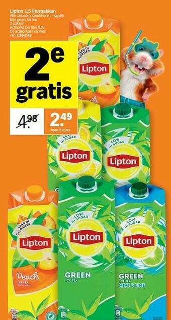 Albert Heijn Lipton green ice tea aanbieding