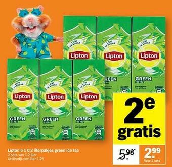 Albert Heijn Lipton green ice tea aanbieding