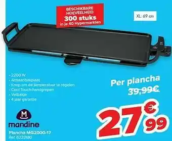Carrefour Mandine plancha mg2000-17 aanbieding