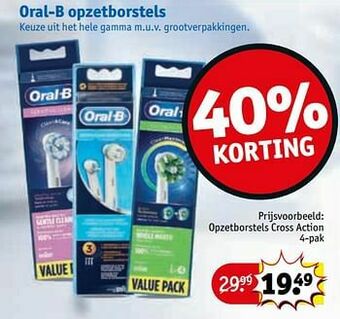 Kruidvat Opzetborstels cross action aanbieding