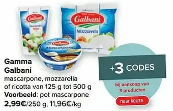 Carrefour Market Galbani mascarpone aanbieding