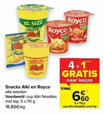 Carrefour Market Cup aïki noodles met kip aanbieding