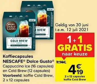 Nescafe dolce gusto koffie cold brew
