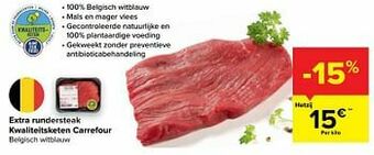 Extra rundersteak kwaliteitsketen carrefour