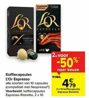 Koffiecapsules espresso ristretto