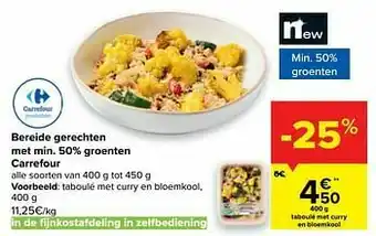 Taboulé met curry en bloemkool