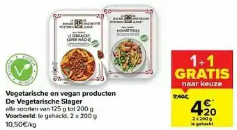 Carrefour De vegetarische slager le gehackt aanbieding