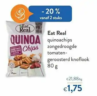 Eat real quinoachips zongedroogde tomatengeroosterd knoflook