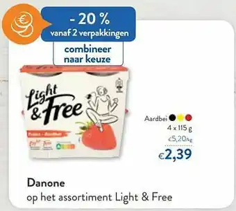OKay Danone light + free aardbei aanbieding