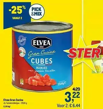 Makro Elvea gran cucina tomatenblokjes aanbieding