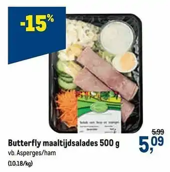 Makro Butterfly maaltijdsalades asperges-ham aanbieding