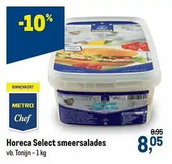 Makro Horeca select smeersalades tonijn aanbieding