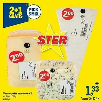 Makro Voorverpakte kazen brie aanbieding