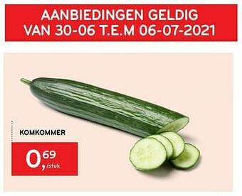 Alvo Komkommer aanbieding