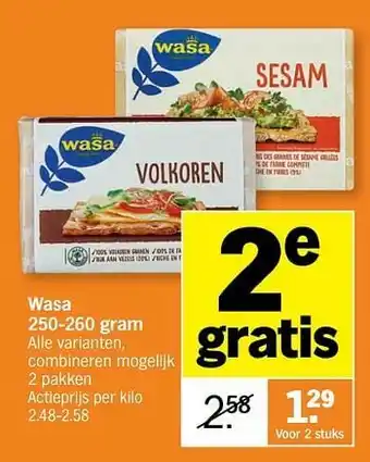 Wasa alle varianten