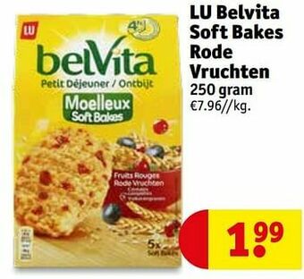 Kruidvat Lu belvita soft bakes rode vruchten aanbieding
