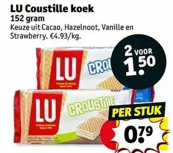 Kruidvat Lu coustille koek aanbieding