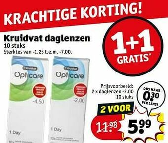 Kruidvat Daglenzen -2.00 aanbieding