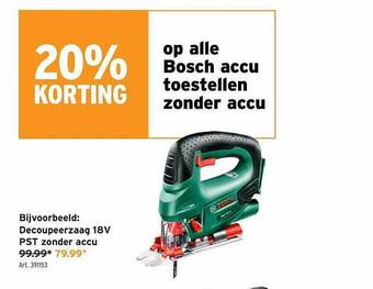 Bijvoorbeeld: decoupeerzaag 18v pst zonder accu