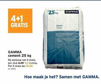 GAMMA Gamma cement 25 kg aanbieding