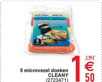 Cora 5 microvezel doeken cleany aanbieding