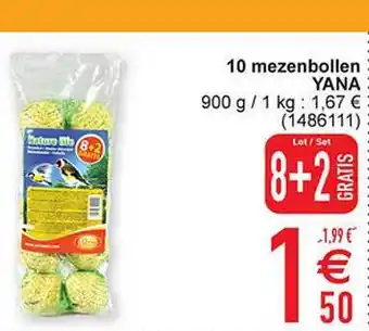 Cora 10 mezenbollen yana 8+2 gratis aanbieding