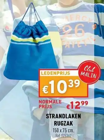 Trafic Strandlaken rugzak aanbieding
