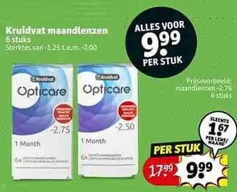 Kruidvat Maandlenzen -2.75 aanbieding