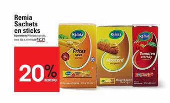 Remia sachets en sticks