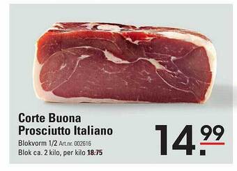 Sligro Corte buona prosciutto italiano aanbieding