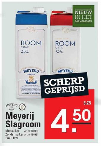 Sligro Meyerij slagroom aanbieding