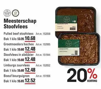 Meesterschap stoofvlees 20% korting